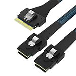 Slim SAS SFF-8654 74P转36P Mini SAS 2SFF-8087 效劳器数据线