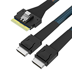 SlimSAS SFF-8654 8i转Oculink 2SFF-8611 4i 效劳器主板磁盘背板数据线